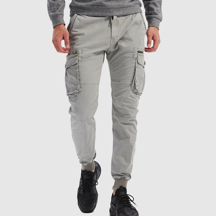 Beau | Men's Slim Fit Cargo Pocket Casual Pants