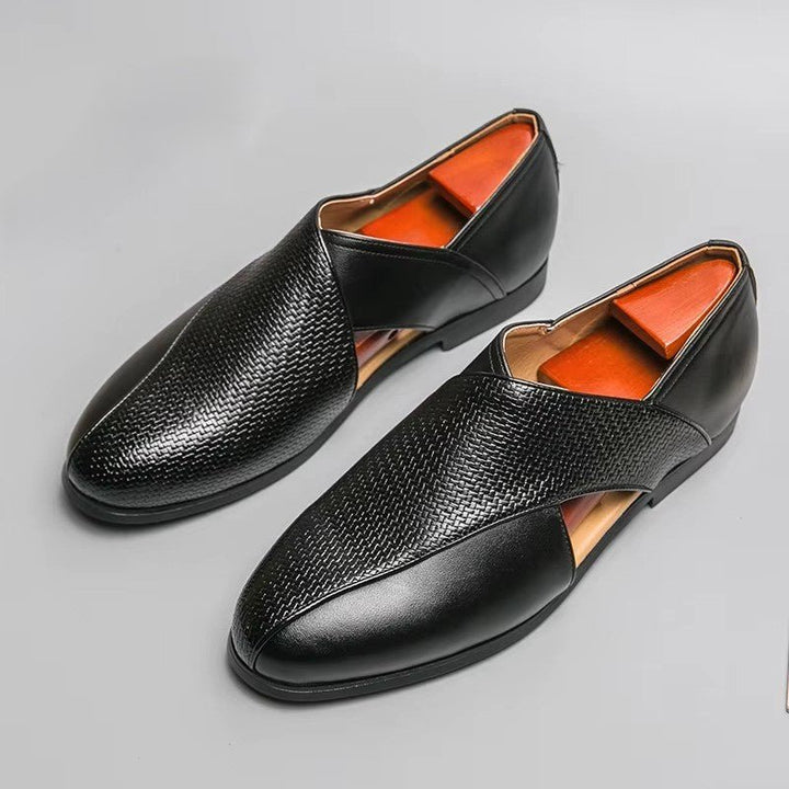 Men's Fisherman Sandals Genuine Leather Woven Cross-Strap