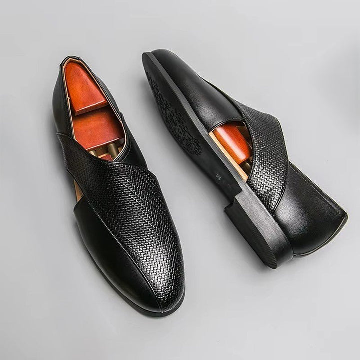 Men's Fisherman Sandals Genuine Leather Woven Cross-Strap