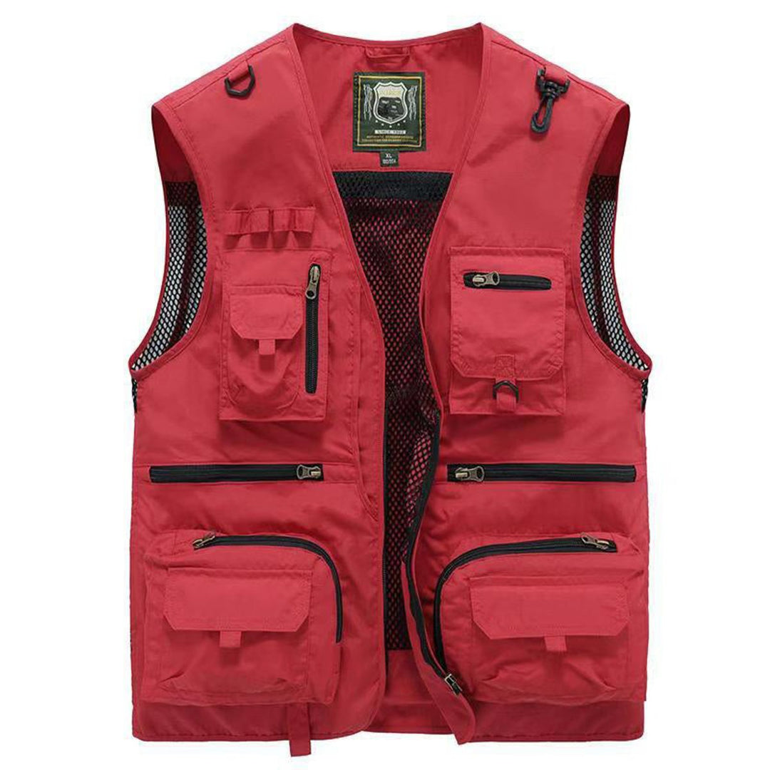 Mens Gilet Multi-Pocket Lightweight Outdoor Fishing Vest