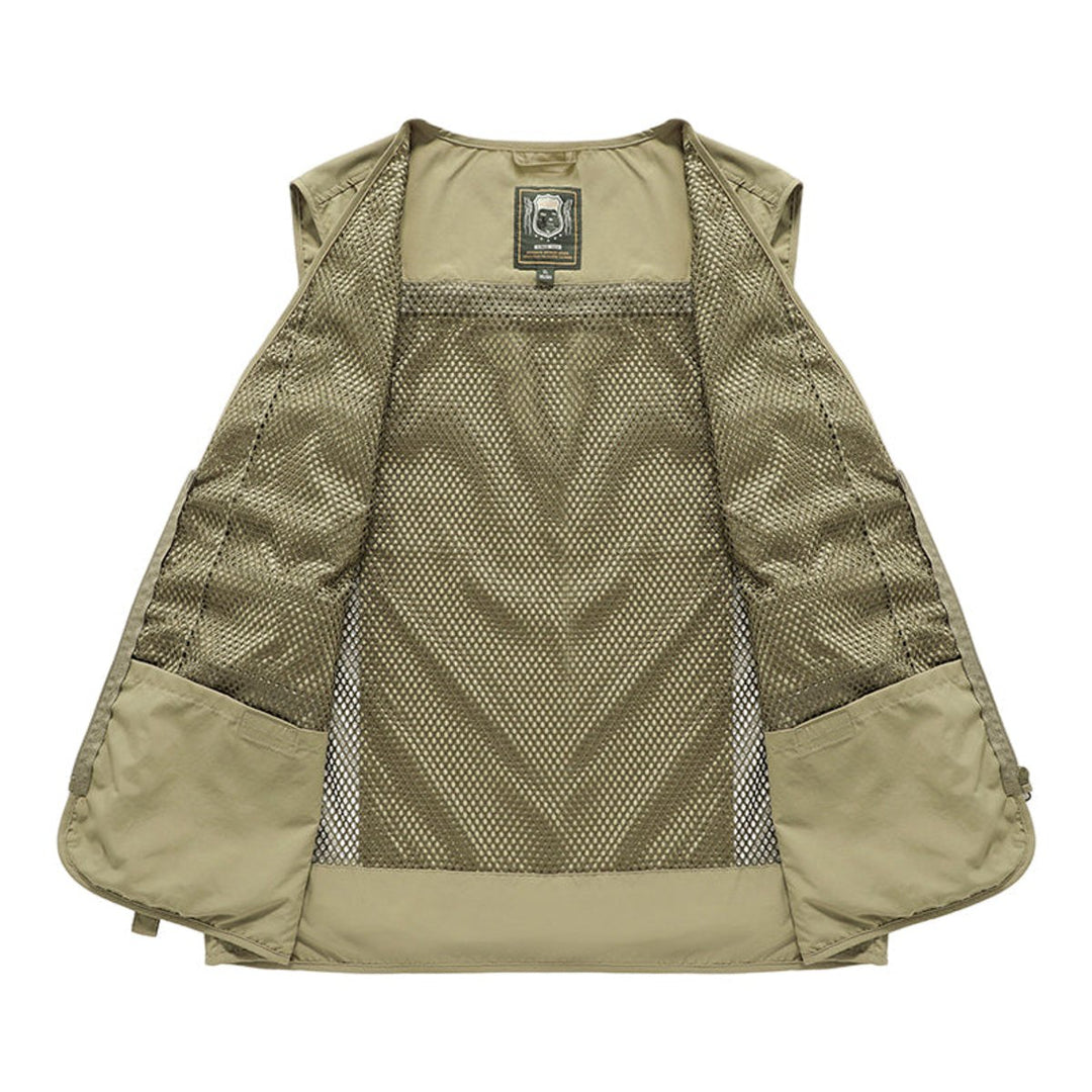 Mens Gilet Multi-Pocket Lightweight Outdoor Fishing Vest