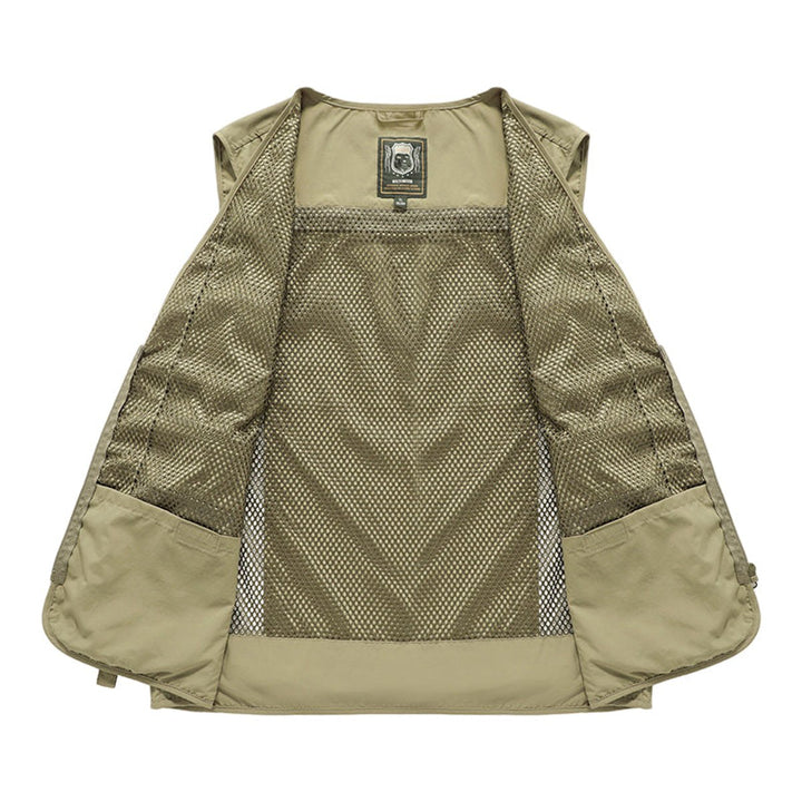Mens Gilet Multi-Pocket Lightweight Outdoor Fishing Vest