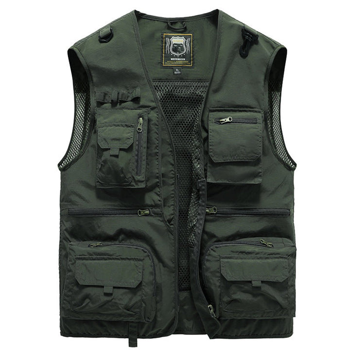Mens Gilet Multi-Pocket Lightweight Outdoor Fishing Vest
