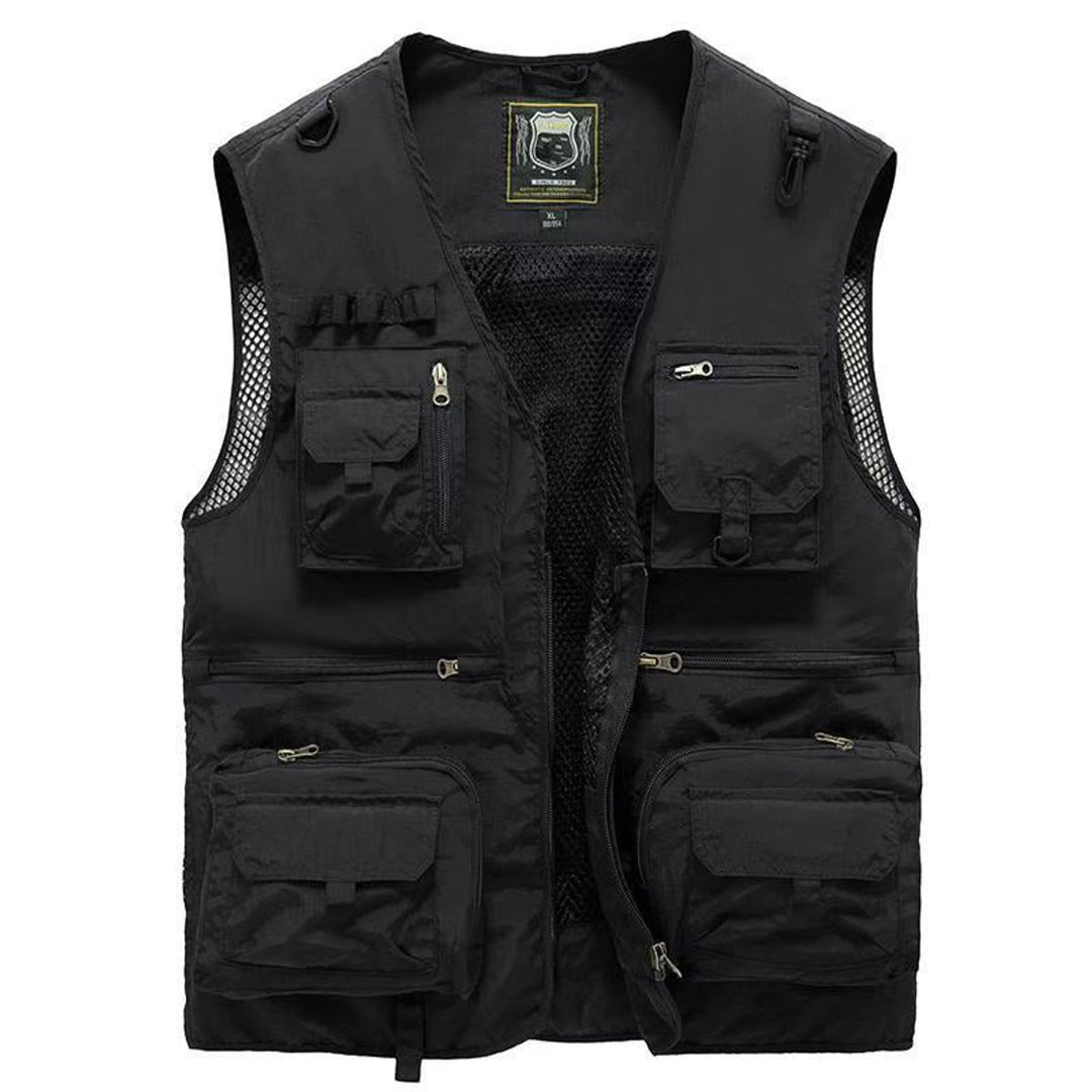 Mens Gilet Multi-Pocket Lightweight Outdoor Fishing Vest