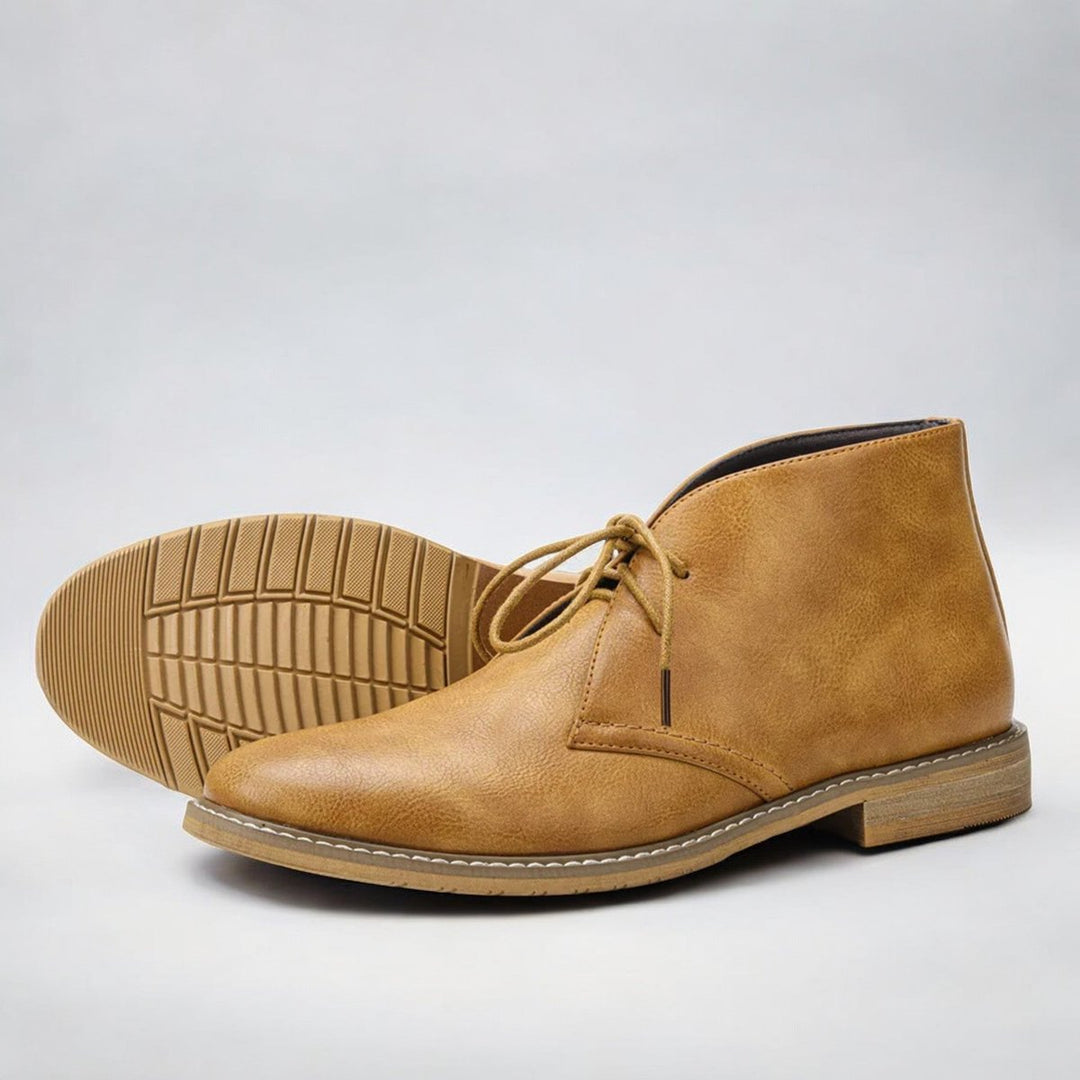 Men's Lace-Up Chukka Boots Ankle Faux Leather