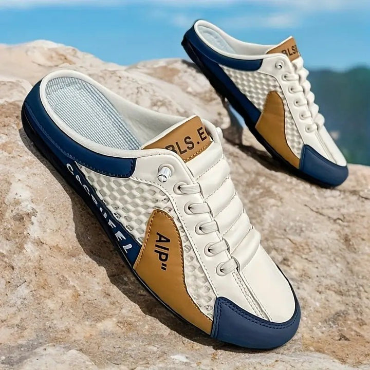 Men's Lace-Up Half-Shoe Backless Slip-On Trainers