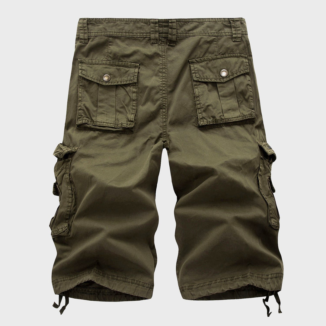 Men's Multi-Pocket Drawstring Cargo Shorts