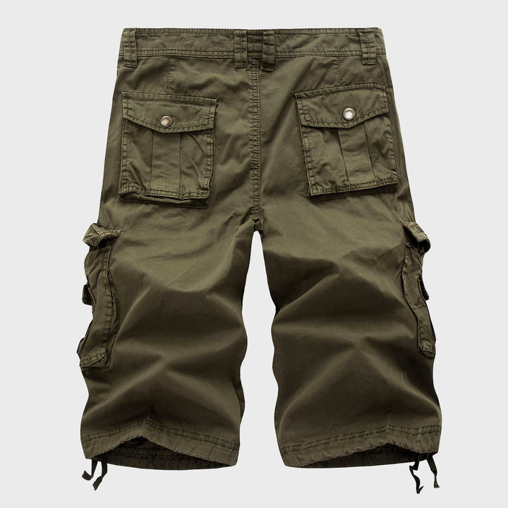 Men's Multi-Pocket Drawstring Cargo Shorts