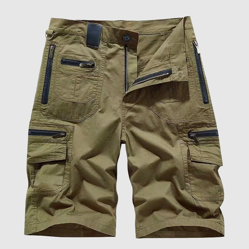 Men's Multi-Pocket Tactical Cargo Shorts - Green