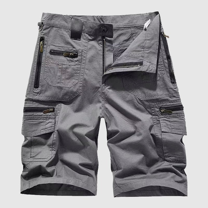 Men's Multi-Pocket Tactical Cargo Shorts - Gray