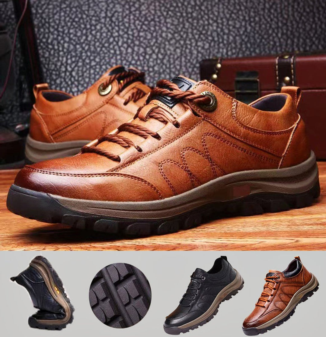 Men's Orthopedic Lace-Up Leather Casual Shoes