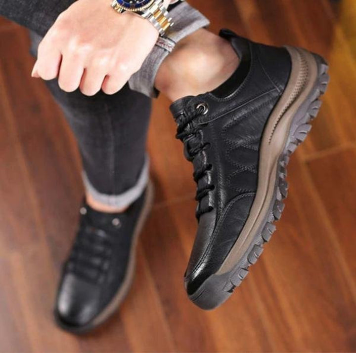 Men's Orthopedic Lace-Up Leather Casual Shoes