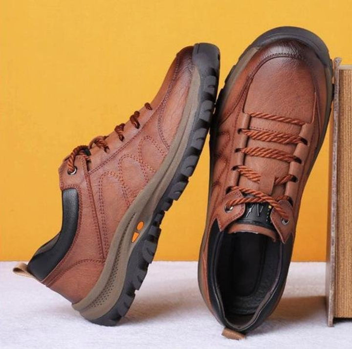 Men's Orthopedic Lace-Up Leather Casual Shoes