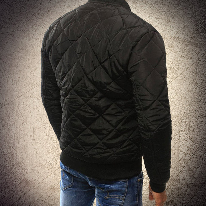 Men's Quilted Lightweight Zip-Up Bomber Jacket