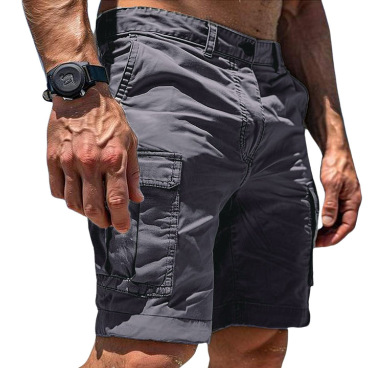 Men's Relaxed-Fit Multi-Pocket Cargo Shorts - Grey