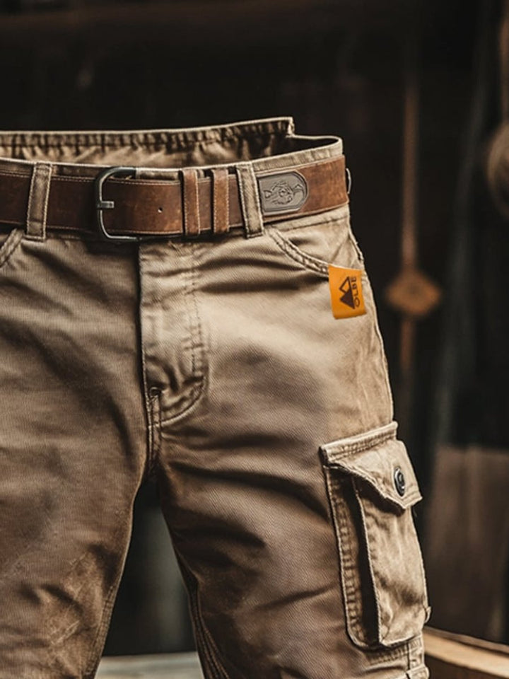 Men's Relaxed-Fit Multi-Pocket Outdoor Cargo Shorts