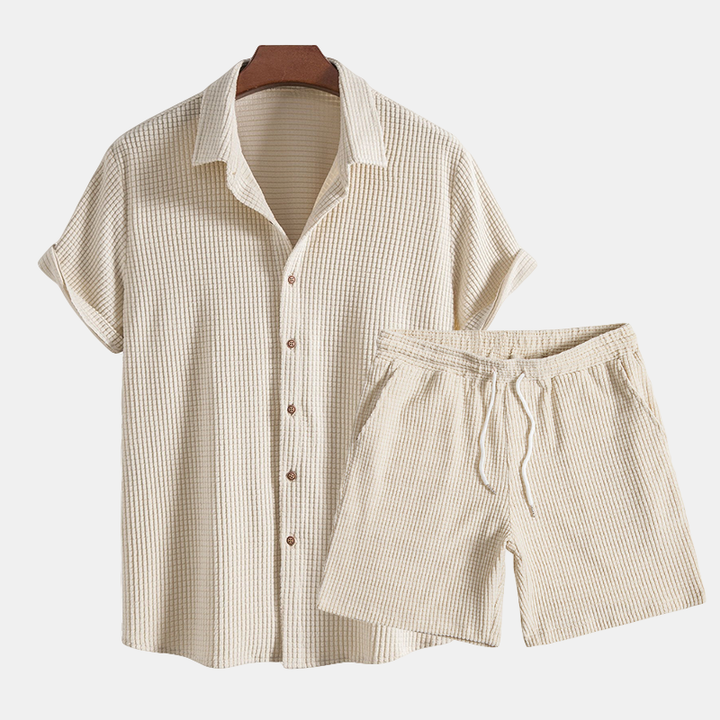 George | Men's Two Piece Casual Shirt Shorts Se