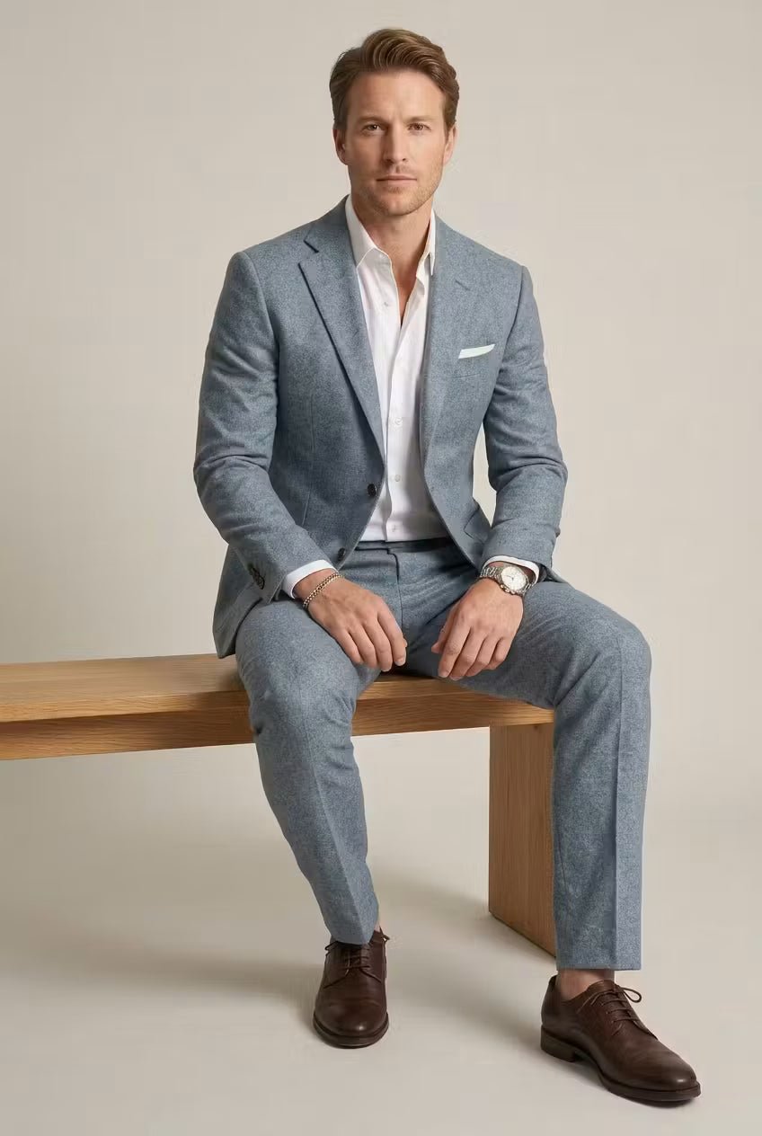 Men's Slim-Fit Two-Piece Set Professional Suit