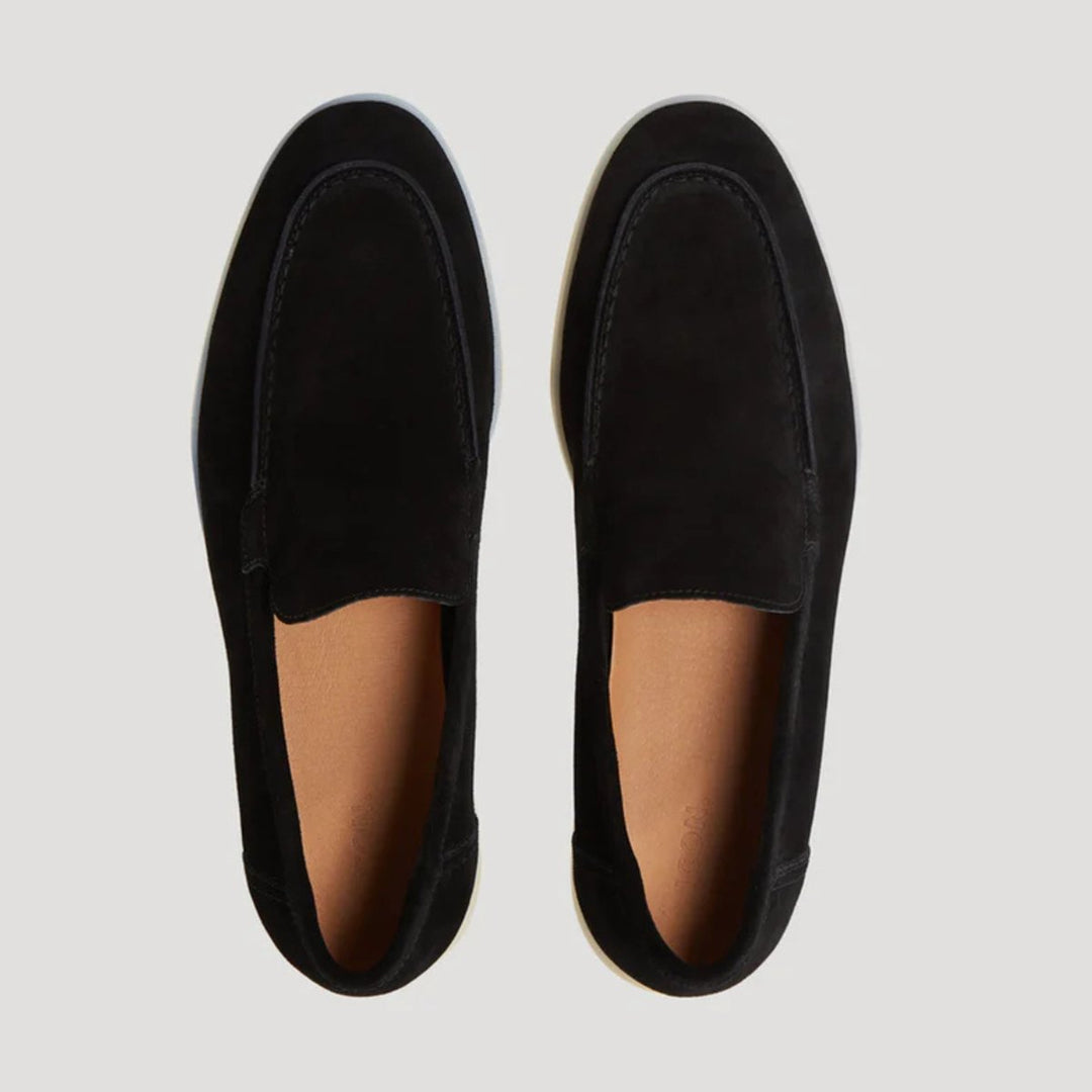 Men's Suede Slip-On Flatform Loafers
