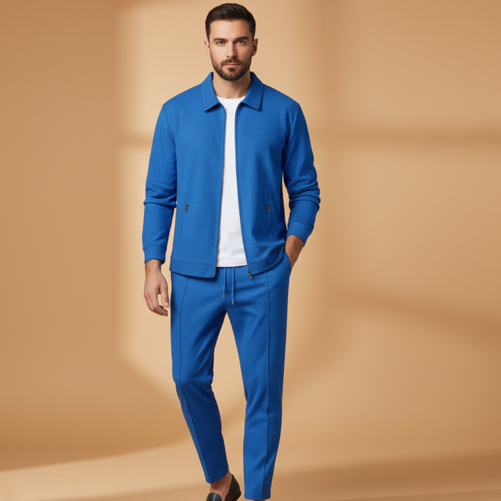 Dylan | Men's Casual Zip Jacket Two Piece Set