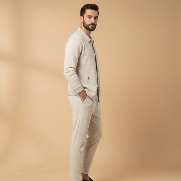 Dylan | Men's Casual Zip Jacket Two Piece Set