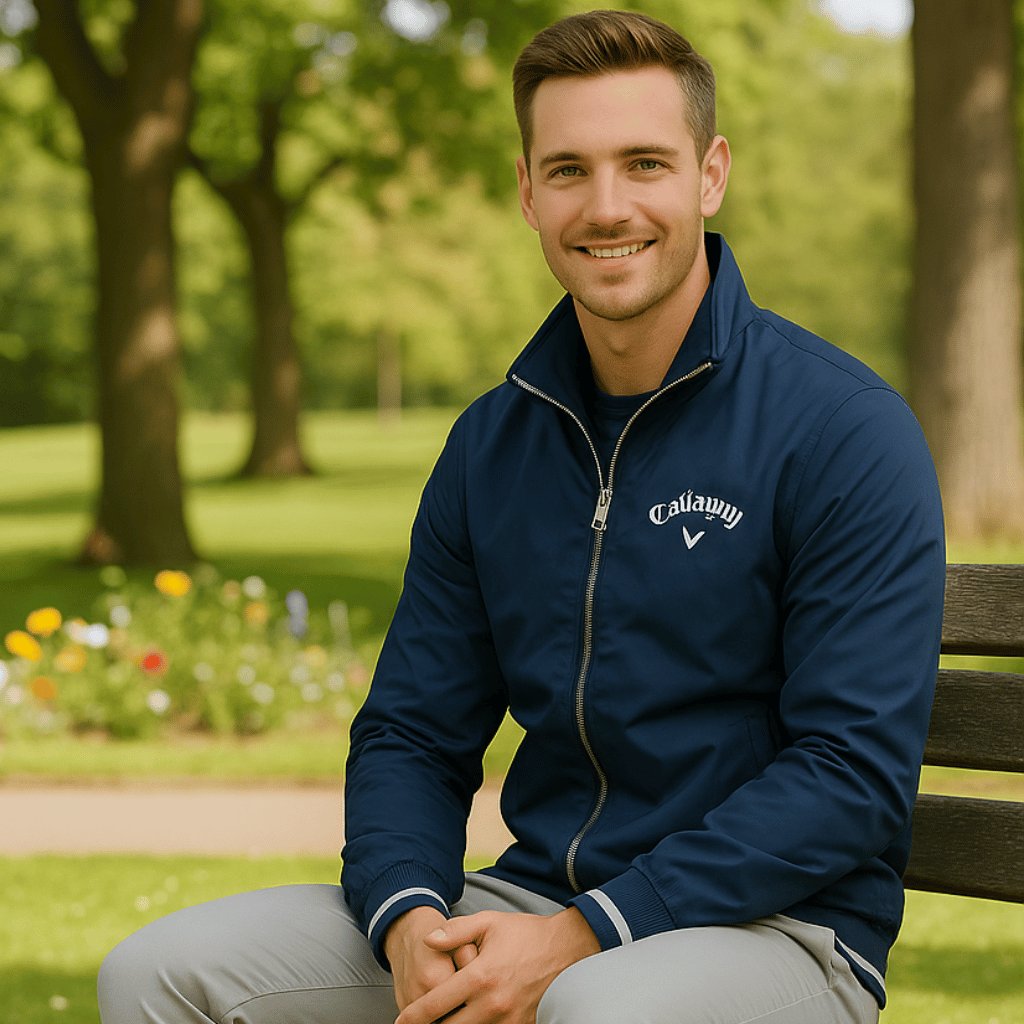 Men's Windbreaker Jacket Water-Resistant Full Zip