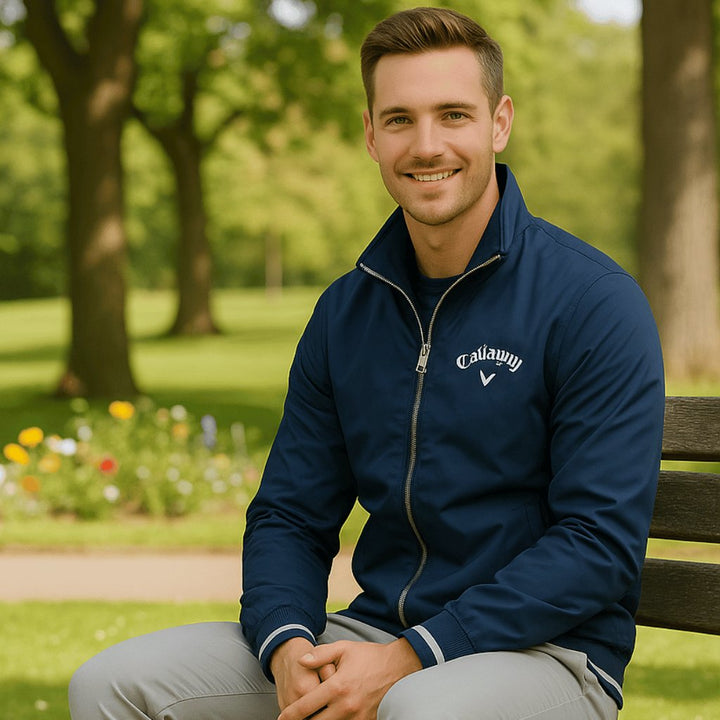Men's Windbreaker Jacket Water-Resistant Full Zip