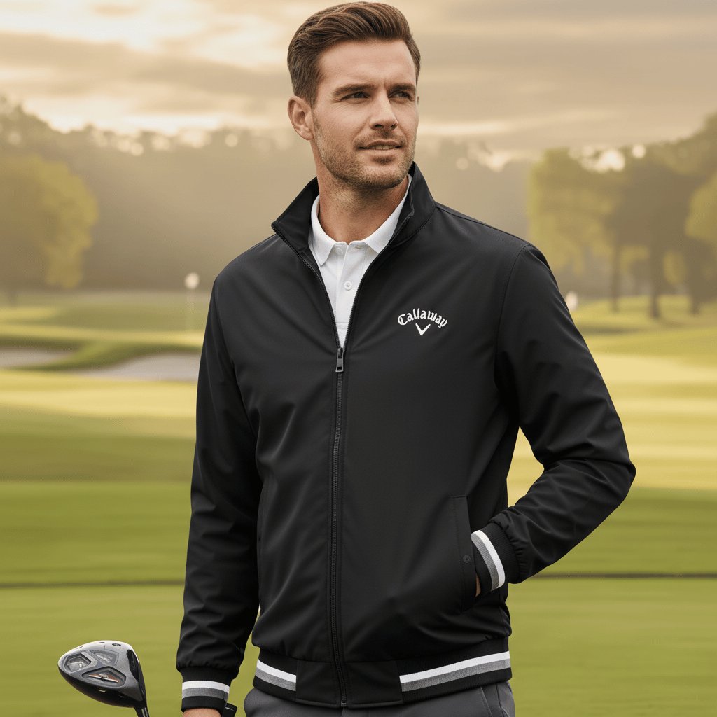 Men's Windbreaker Jacket Water-Resistant Full Zip