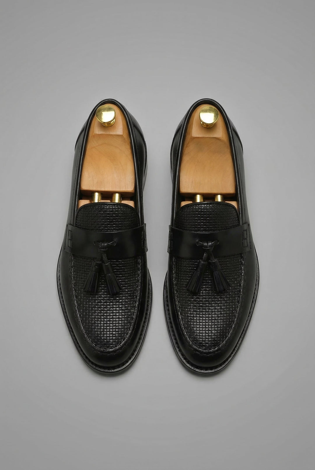 Men's Woven Tassel Slip-On Loafers Smart Formal Shoes