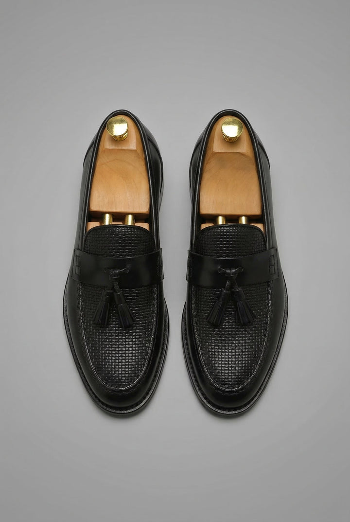 Men's Woven Tassel Slip-On Loafers Smart Formal Shoes
