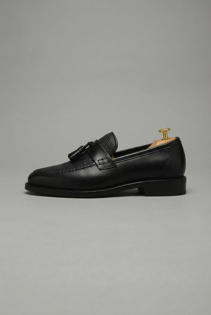 Men's Woven Tassel Slip-On Loafers Smart Formal Shoes