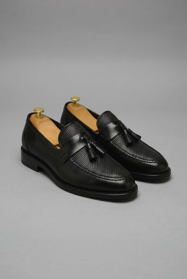 Men's Woven Tassel Slip-On Loafers Smart Formal Shoes