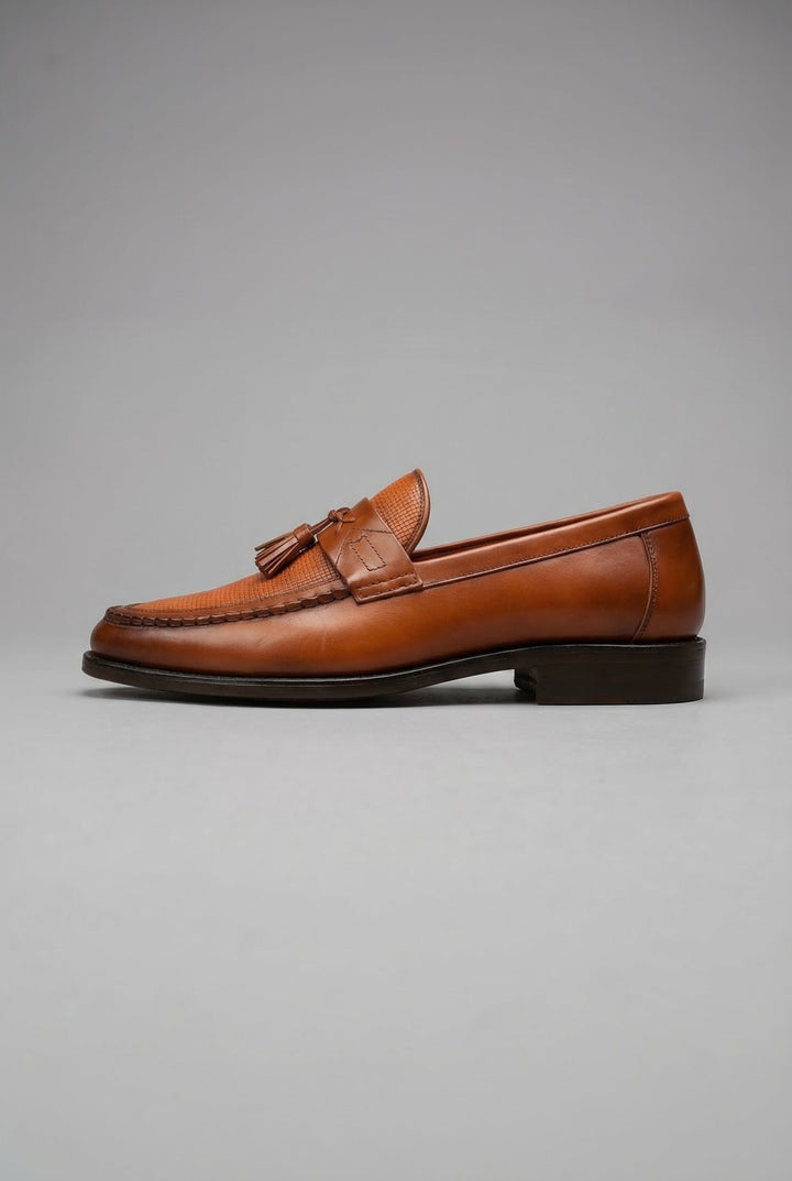 Men's Woven Tassel Slip-On Loafers Smart Formal Shoes