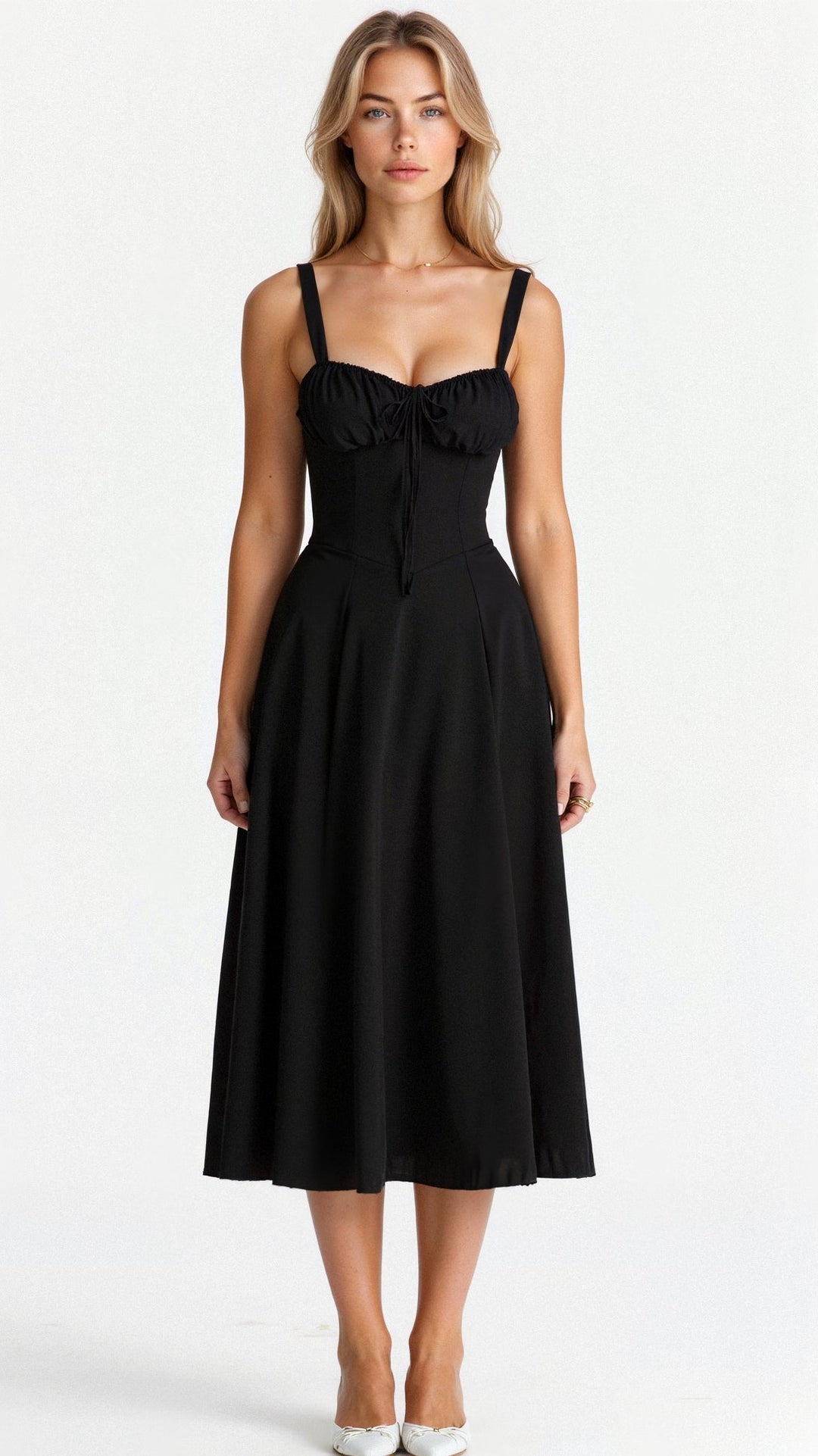 Eloise | Floral Chic Corset Midi Dress