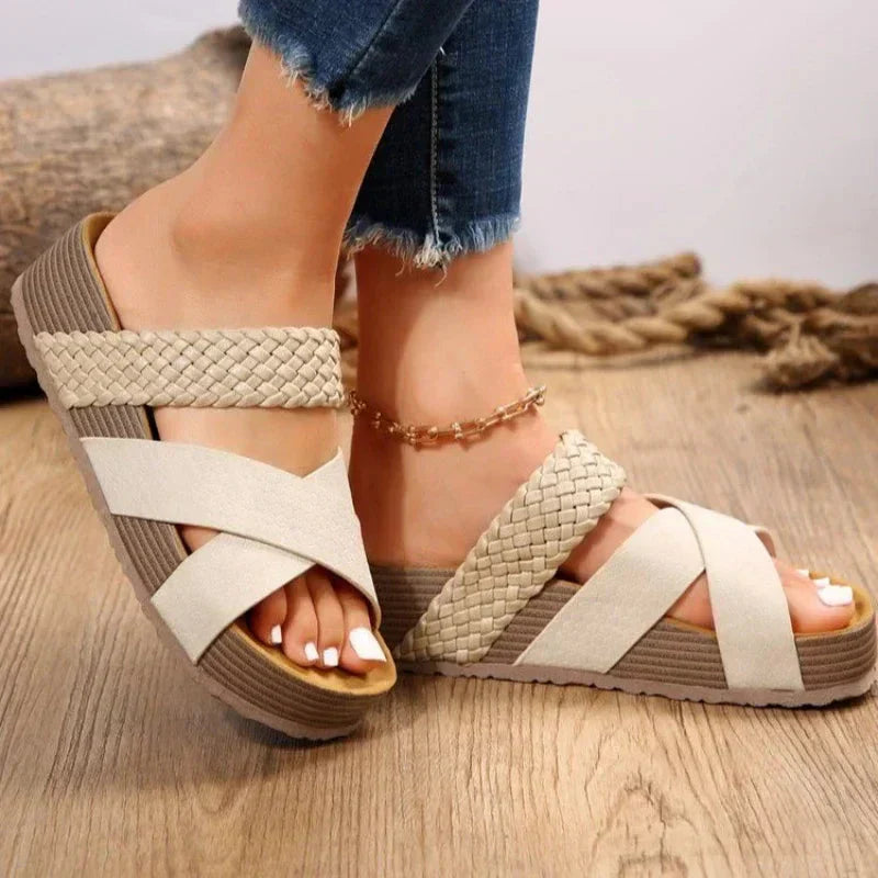Blair | Womens Orthopedic Patform Slide Sandals