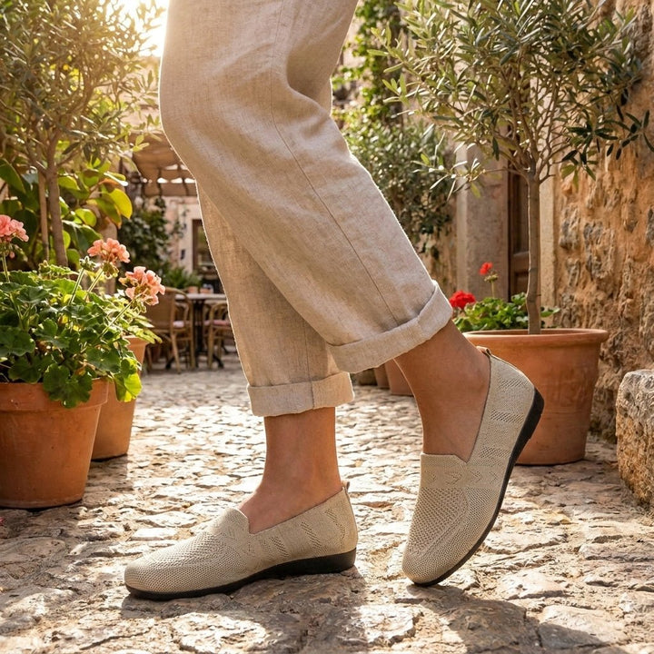Orthopedic Knit Flats Women's Slip-On Round Toe Comfort