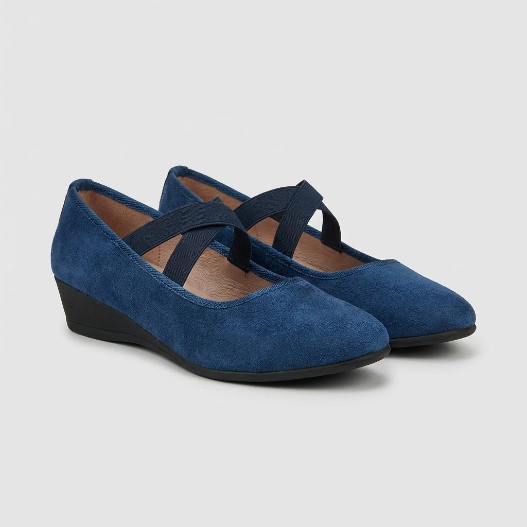 Orthopedic Wedge Flats Criss-Cross Straps Slip-On Women