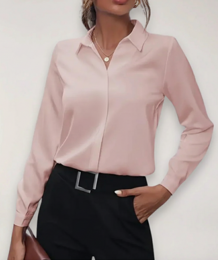 Isabella | Women’s Elegant Tailored Button-Up Work Blouse