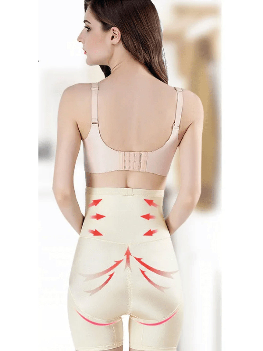 Plus Size Shapewear High Waist Mid Thigh Control Shorts - Pink
