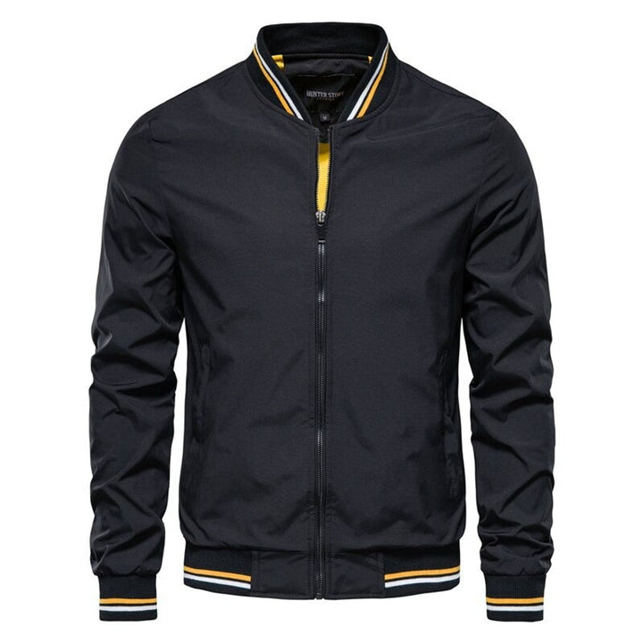 Ryder Mens Bomber Jacket Zip-Up Ribbed-Trim Lightweight Outerwear