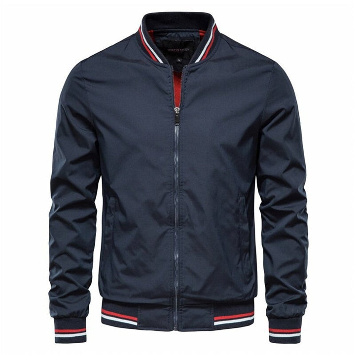 Ryder Mens Bomber Jacket Zip-Up Ribbed-Trim Lightweight Outerwear