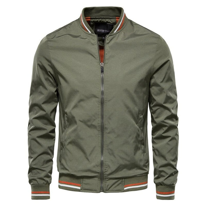 Ryder Mens Bomber Jacket Zip-Up Ribbed-Trim Lightweight Outerwear