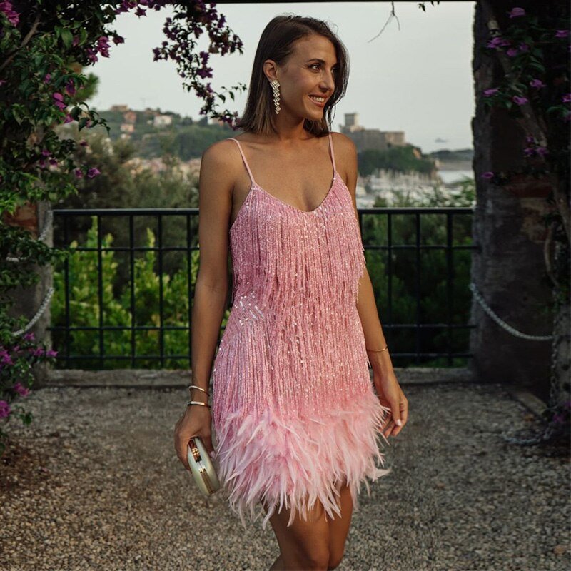 Mia | Women’s Summer Fitted Sequin Cocktail Mini Dress