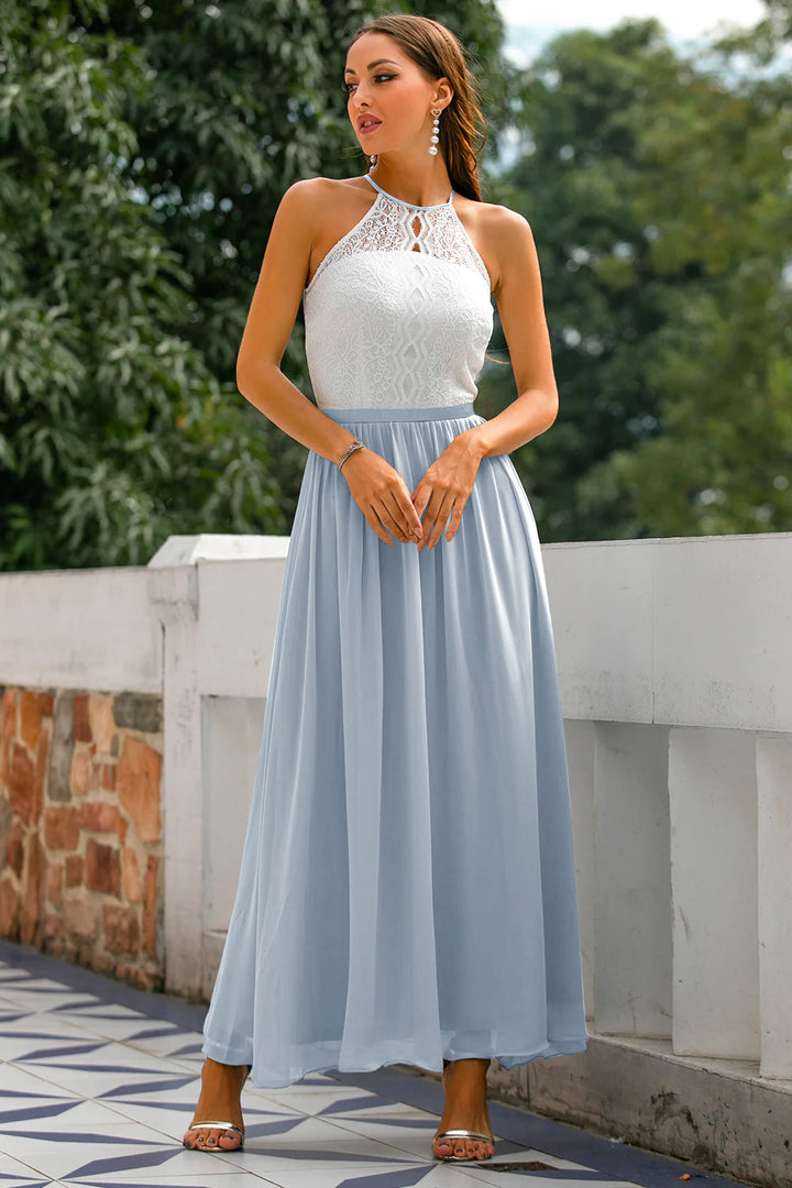 Camille | Women's Wedding Guest Halter Maxi Dress