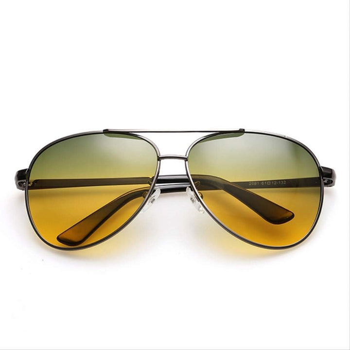 Sunglasses Aviator Gold Frame Yellow Gradient Lenses UV400