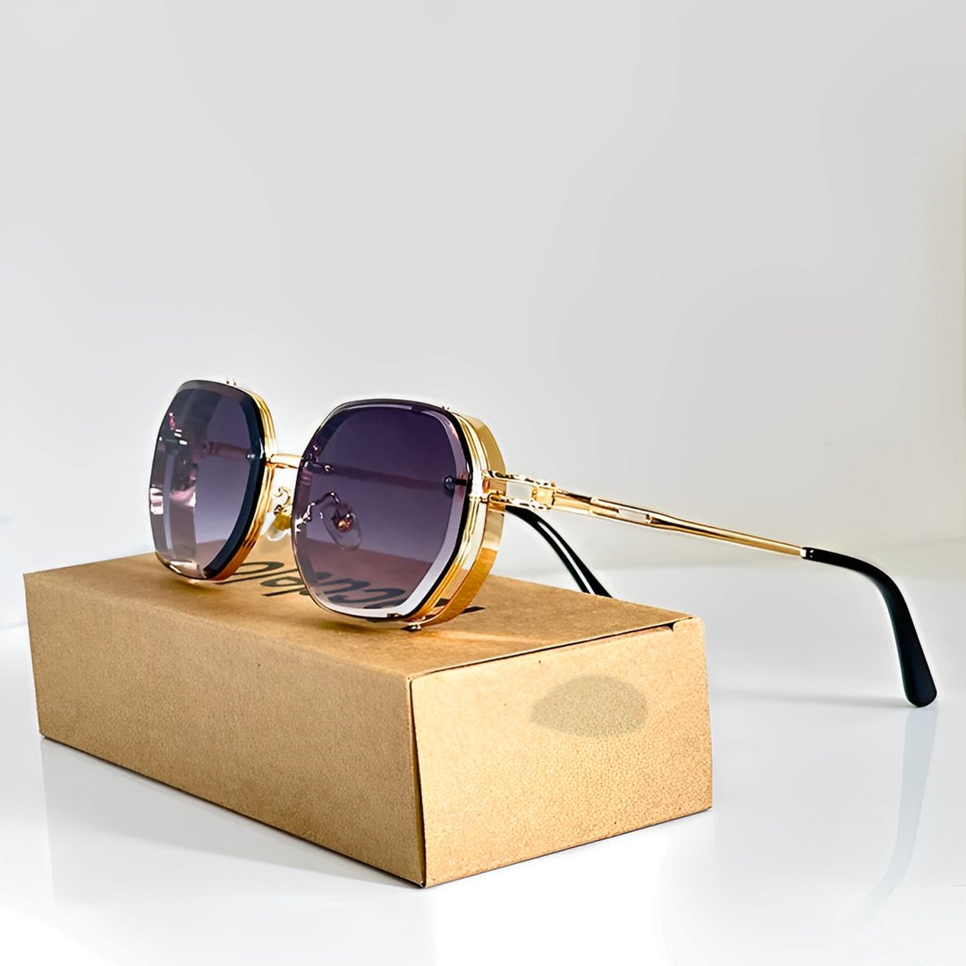Sunglasses Aviator Style UV400 Protection Gradient - Indigo