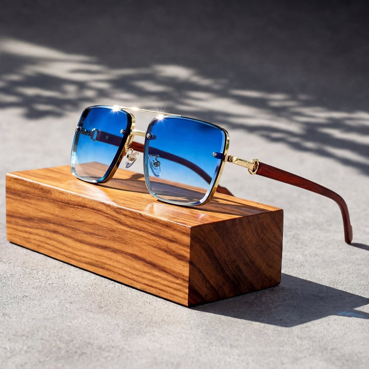 Sunglasses Aviator UV400 Protection Retro Style - Blue (Most Popular)