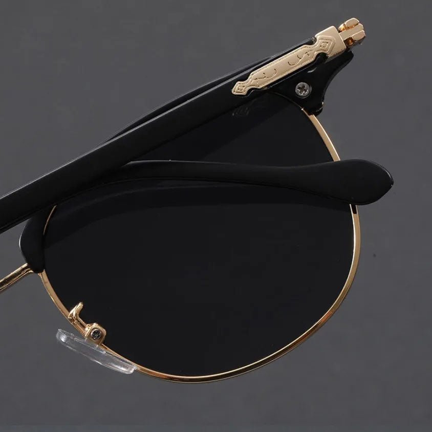 Sunglasses Clubmaster Style Half-Frame Metal UV400