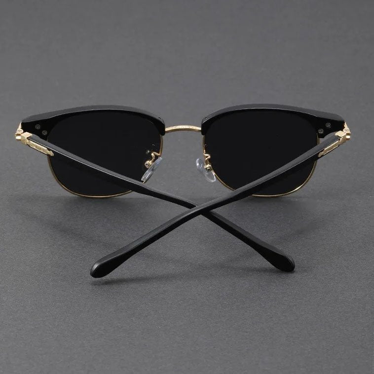 Sunglasses Clubmaster Style Half-Frame Metal UV400