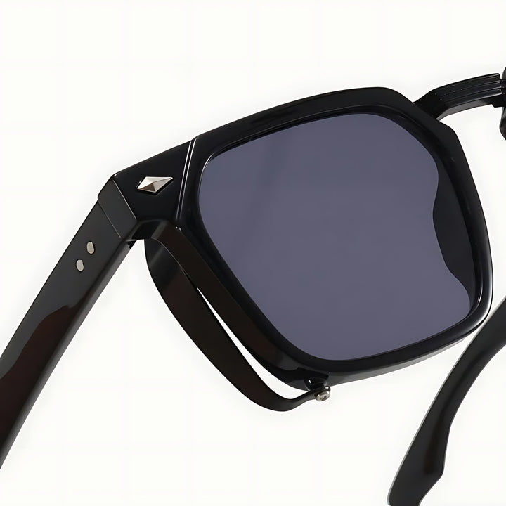 Sunglasses Men's Square Frame UV Protection Clear Blue